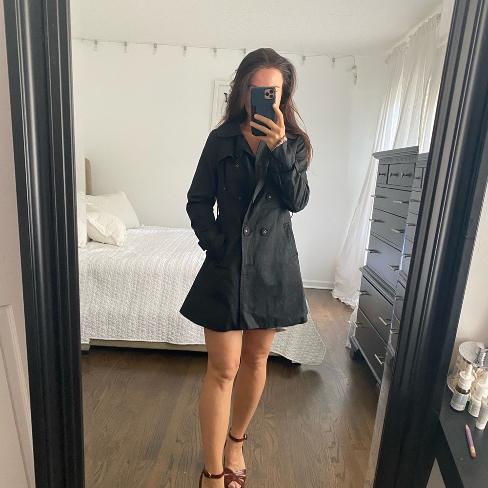 Forever 21 light jacket, Medium, black A-line coat